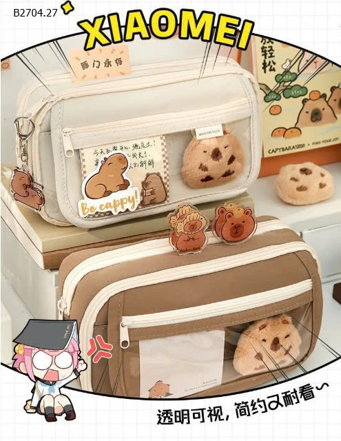 TÚI ĐỰNG BÚT CAPYBARA-sỉ 60k