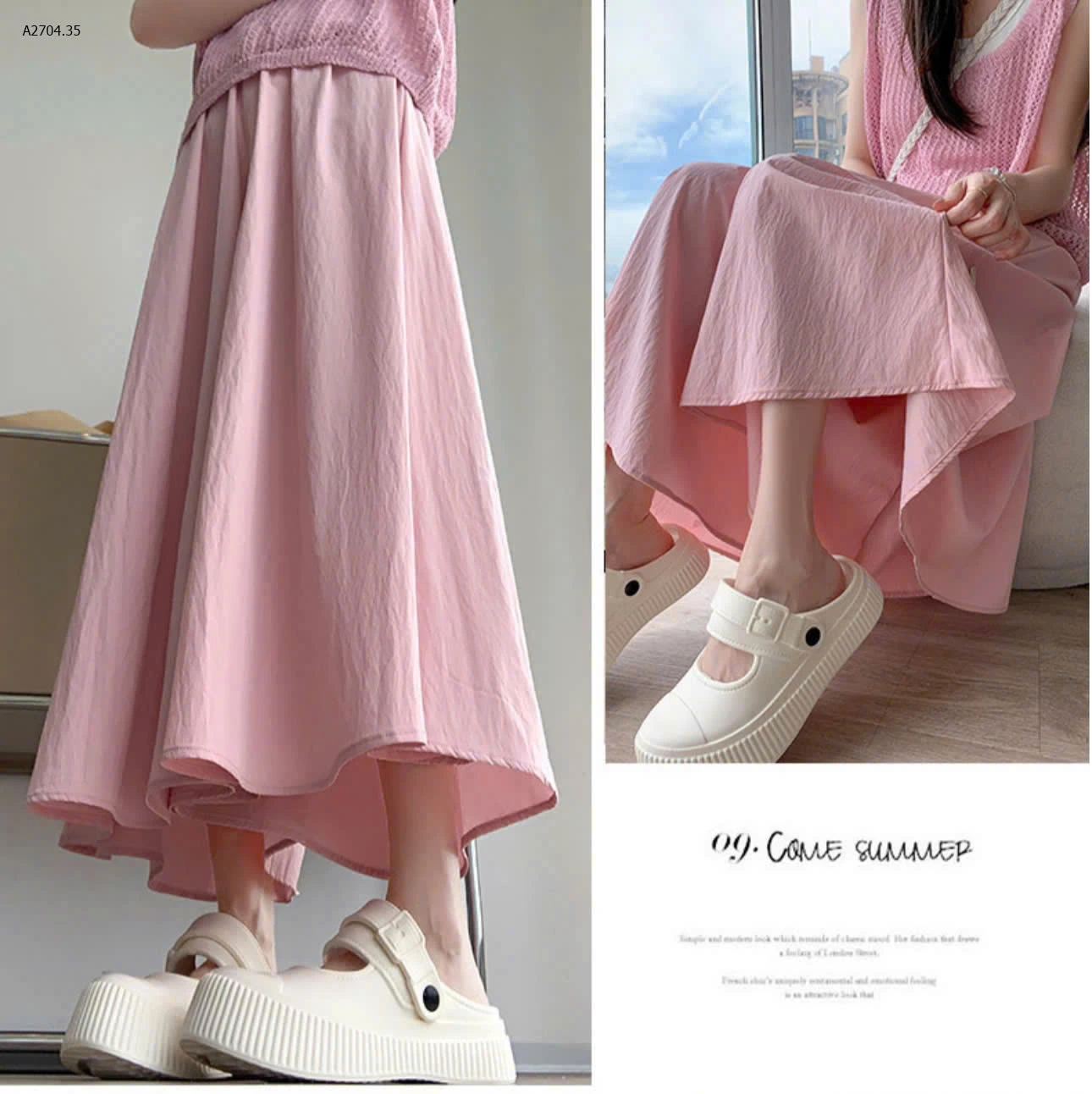 Quần ống rộng giả váy  - sỉ 98k