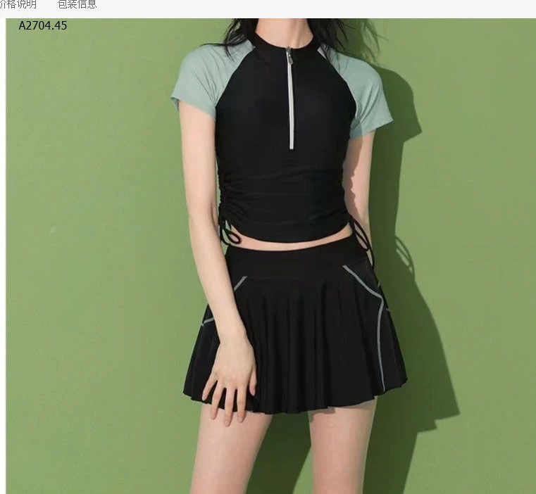 BỘ BƠI ÁO RÚT EO NỮ MIX CHÂN VÁY CHO NỮ-sỉ 87k