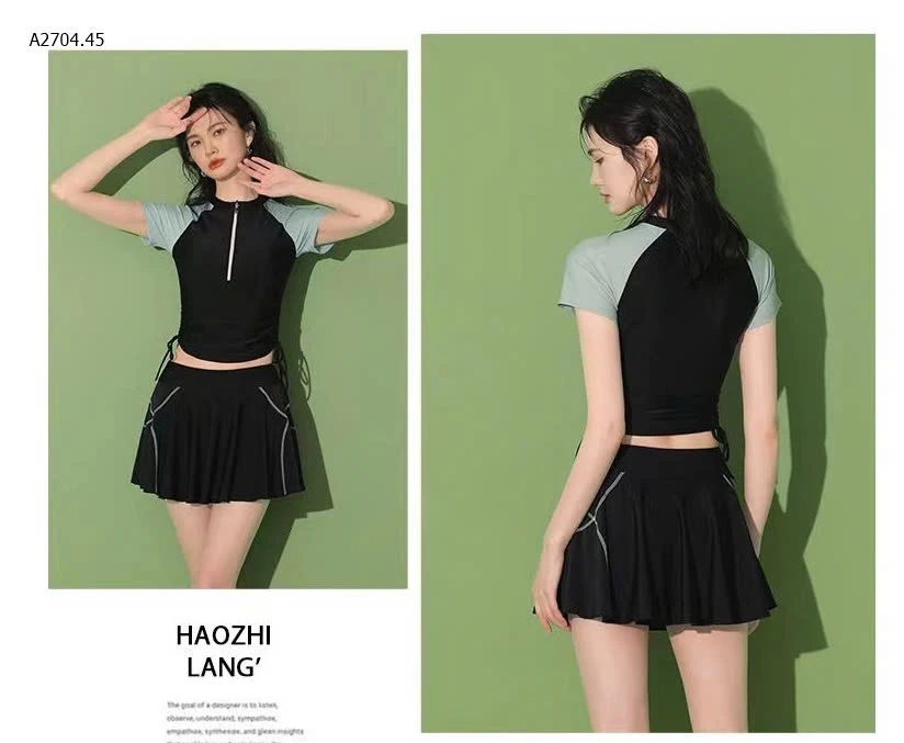 BỘ BƠI ÁO RÚT EO NỮ MIX CHÂN VÁY CHO NỮ-sỉ 87k