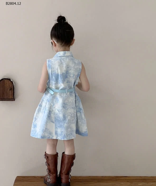 Váy xanh sát nách bé gái -sỉ 240k