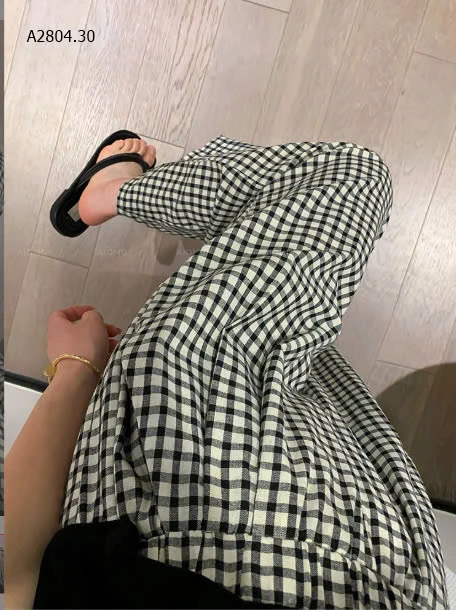 QUẦN DÁNG RỘNG KẺ CARO CHO NỮ-sỉ 144k