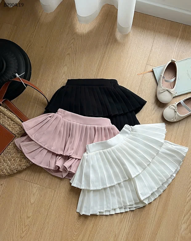 CHÂN VÁY XẾP LY 2 TẦNG AMBB-sỉ Sz 90-150 : 140k                 Sz 160 : 160k