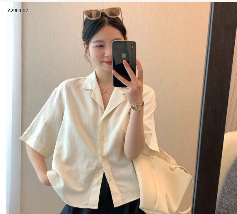 ÁO SƠ MI TAY NGẮN NỮ -sỉ 163k