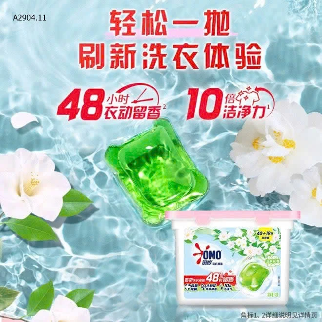 Viên giặt hộp viên omo hương hoa-sỉ 195k/set 2 hộp 