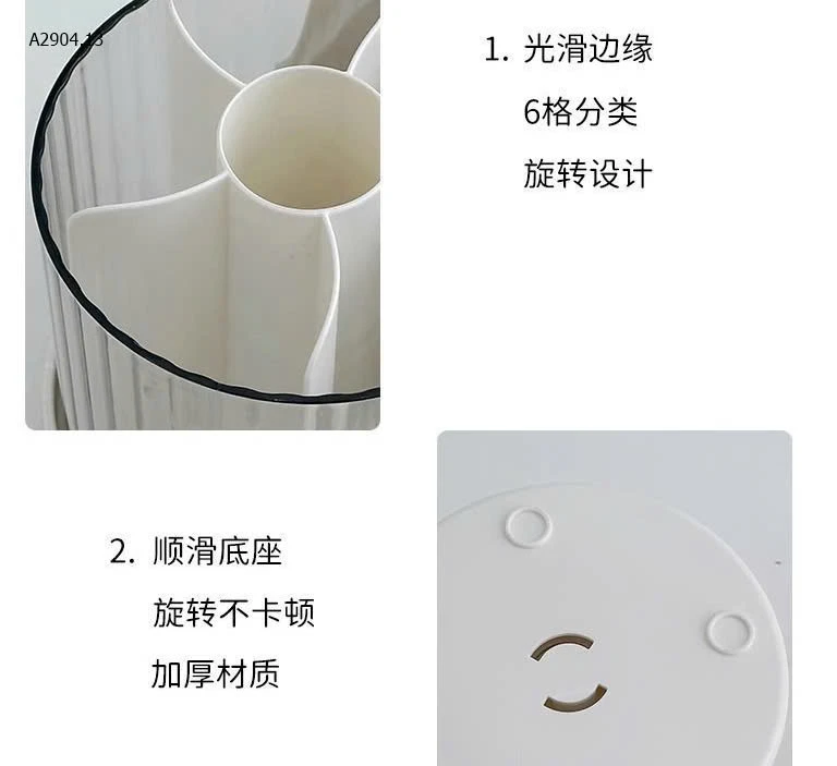 Hộp Bút Để Bàn Xoay 360 Độ, Hộp Đựng Bút Để Bàn Học Kèm Ngăn Kéo -sỉ 70k