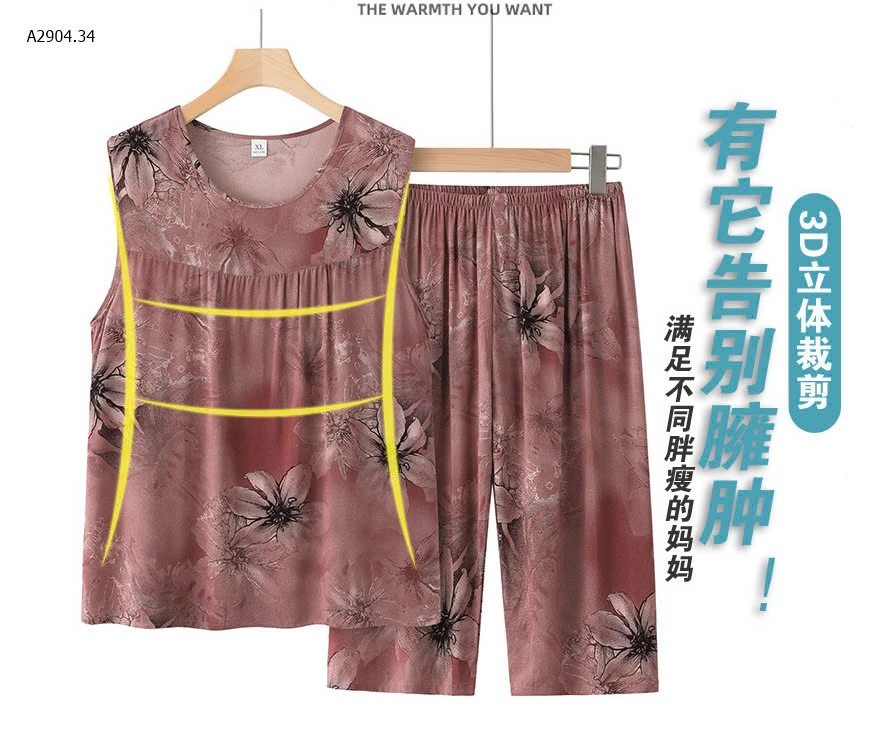 BỘ MẶC NHÀ TRUNG NIÊN TAY -sỉ 106k