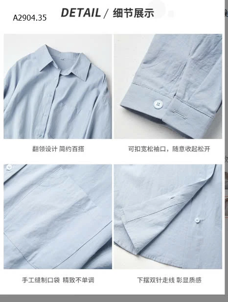 ÁO SƠ MI TRƠN CHO NỮ -sỉ 151k