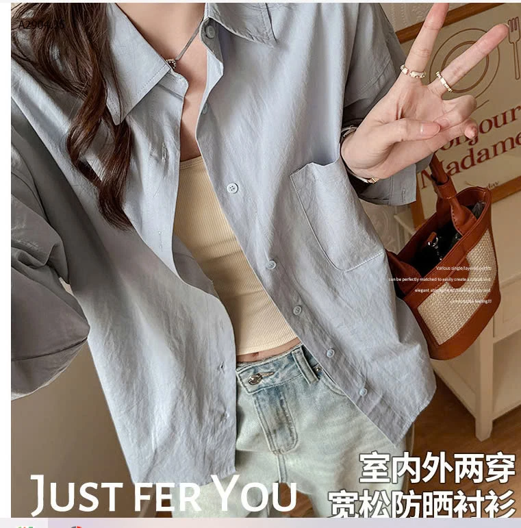 ÁO SƠ MI TRƠN CHO NỮ -sỉ 151k