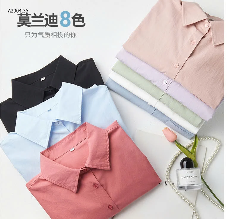 ÁO SƠ MI TRƠN CHO NỮ -sỉ 151k