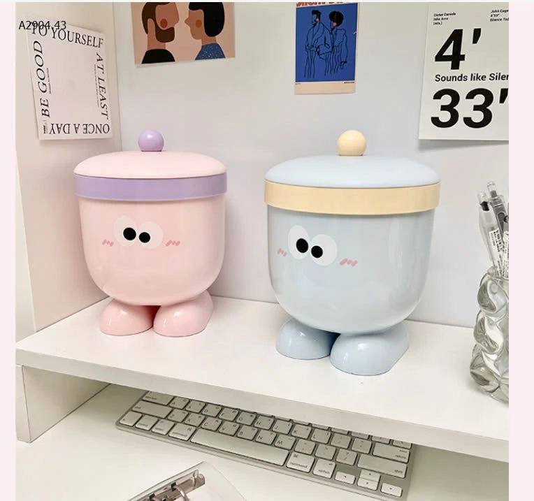THÙNG ĐỰNG RÁC MINI ĐỂ BÀN-sỉ 75k/set 2c mix màu