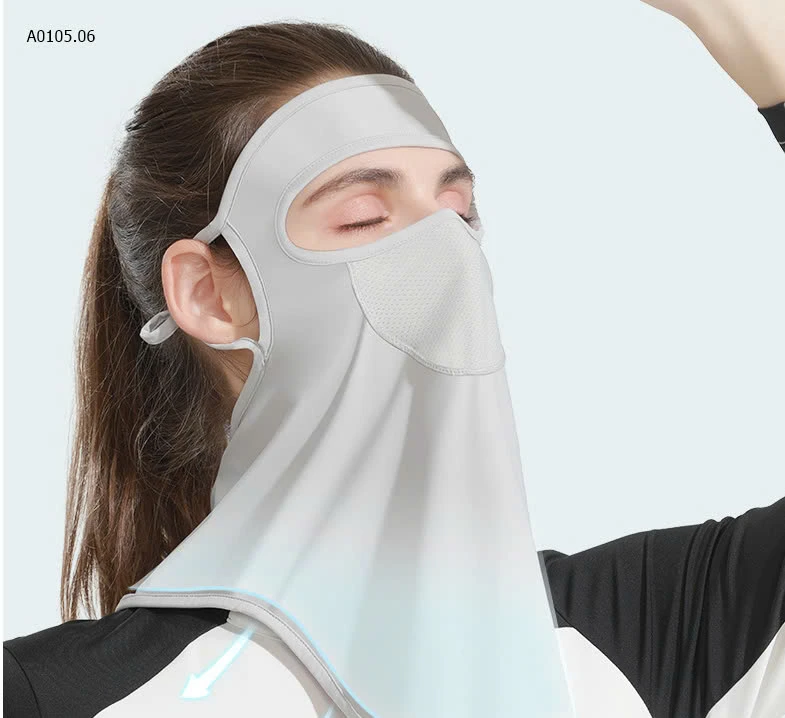KHẨU TRANG CHỐNG NẮNG KÈM MŨ NGĂN TIA UV -sỉ 70k