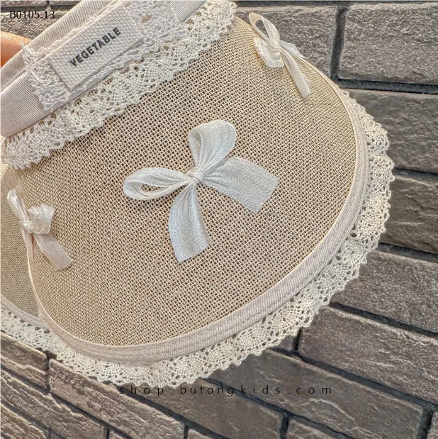 MŨ CHỐNG NẮNG NỬA ĐẦU PHỐI REN NƠ -sỉ 100k