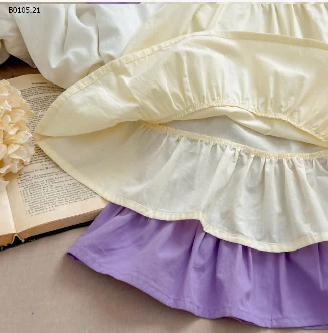 VÁY BABYDOLL CỔ HOA CHO BÉ GĂI-sỉ 154k