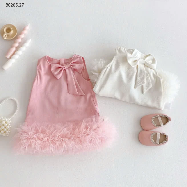 VÁY NƠ CỔ SÁT NÁCH PHỐI LƯỚI BG-sỉ 154k