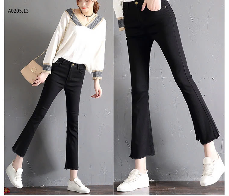 JEAN ỐNG LOE -sỉ trắng, xanh nhạt : 167k /  đen, xanh đậm : 160k 