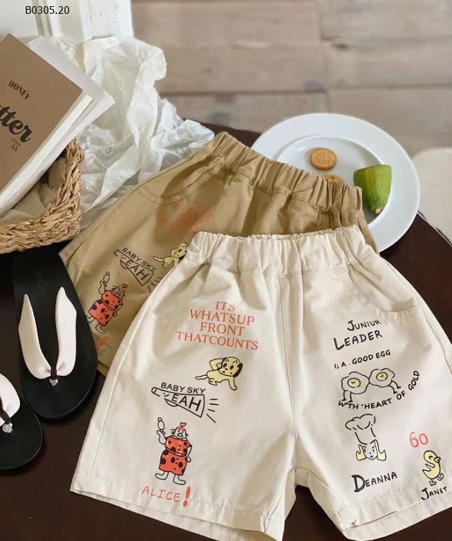 QUẦN SHORT IN HÌNH DỄ THƯƠNG -sỉ 128k