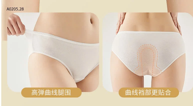 SET 7 QUẦN CHIP DÙNG 1 LẦN -sỉ 60k/set 7c mix màu