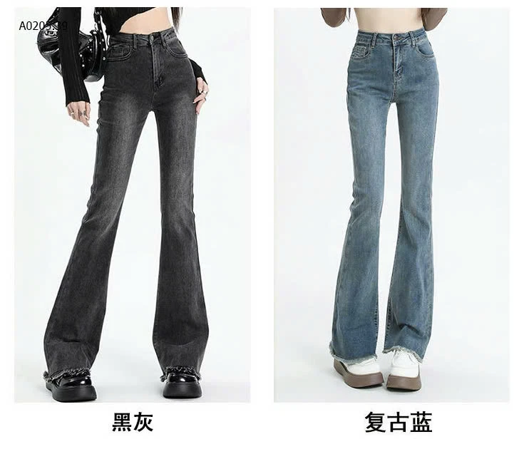 QUẦN JEAN ỐNG LOE NỮ TUA GẤU -sỉ 147k