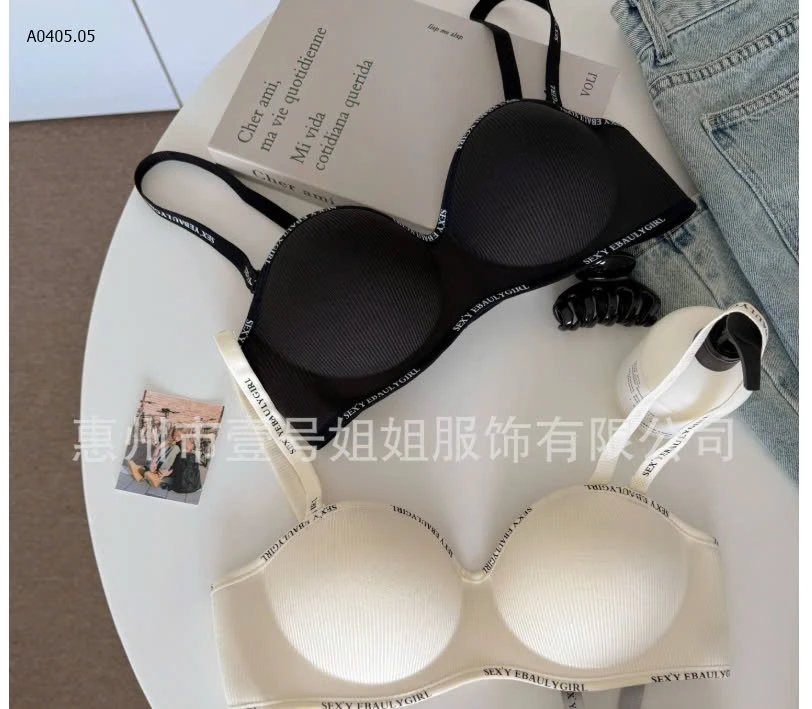 ÁO BRA VIỀN CHỮ QUẢ NGANG CÓ ĐỆM NGỰC -sỉ 55k