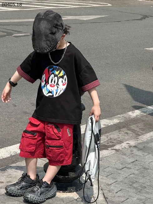 ÁO MICKEY MIX SHORT ĐỎ-sỉ Áo : 120k           Quần : 162k 