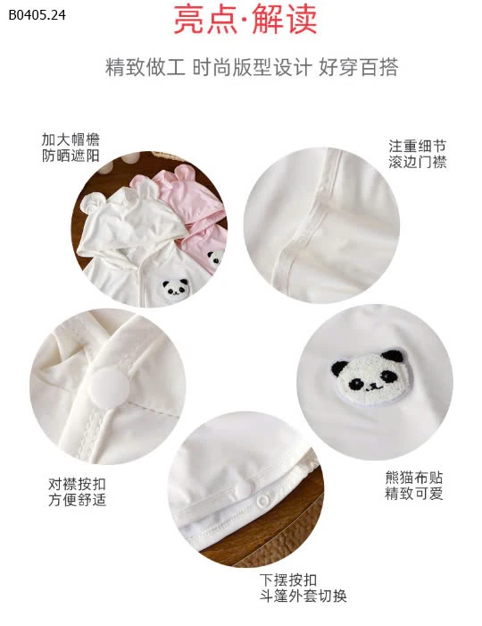 ÁO CHOÀNG BĂNG LỤA GẤU TRÚC-sỉ 60k