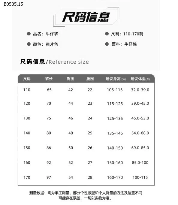 BST QUẦN JEAN BÉ TRAI -sỉ 125k