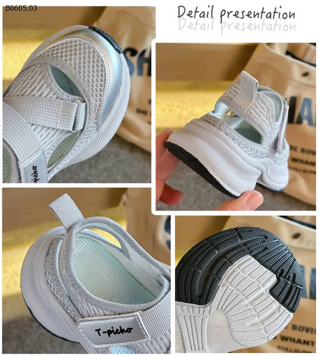 GIÀY THỂ THAO THOÁNG KHÍ QUAI DÁN BG-sỉ Sz 24-31 : 170k           Sz 32-37 : 180k