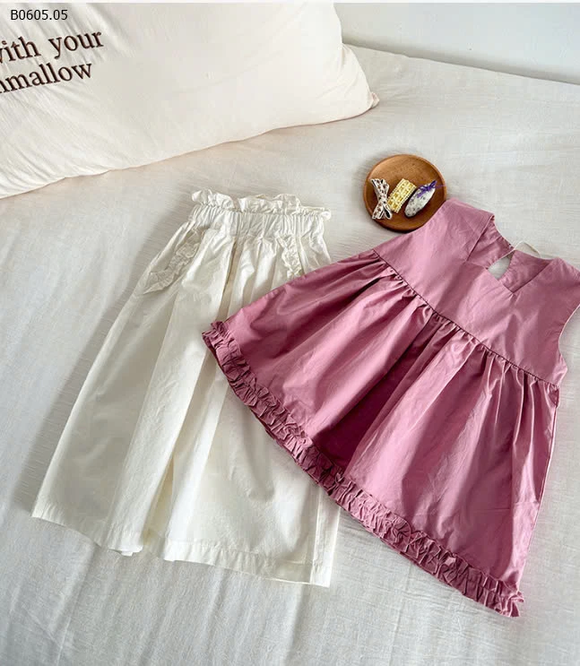 QUẦN THÔ ỐNG SỚ CẠP CHUN BÉ GÁI -sỉ 133k