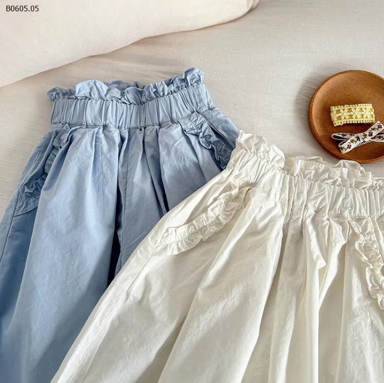 QUẦN THÔ ỐNG SỚ CẠP CHUN BÉ GÁI -sỉ 133k