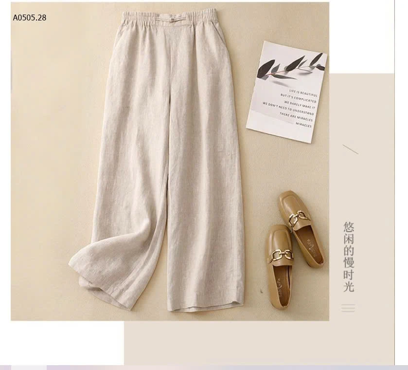 Quần suông cotton line xuất Nhật -sỉ 140k