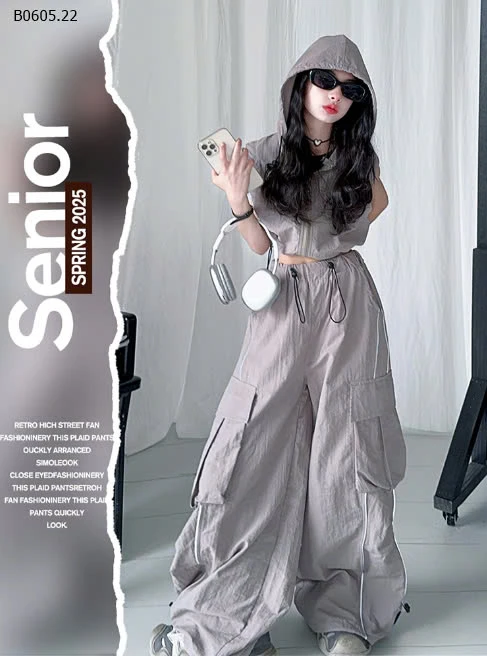 SET ÁO KHOÁC 3 LỖ MIX QUẦN TÚI HỘP CỰC CHẤT -sỉ 255k