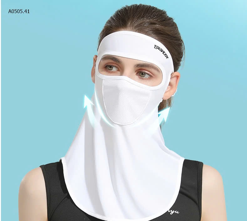 KHẨU TRANG CHỐNG NẮNG KÈM MŨ NGĂN TIA UV -sỉ 65k