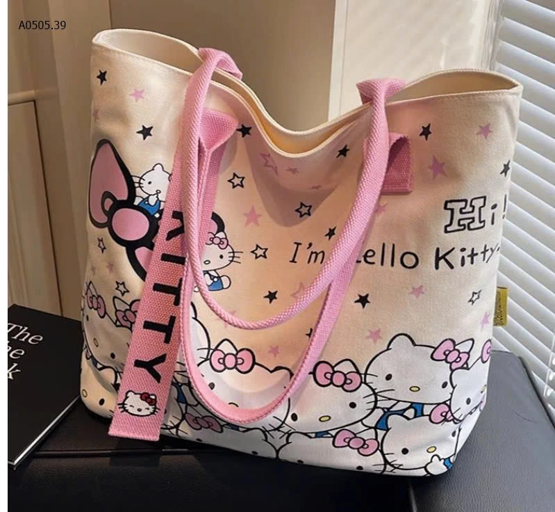TÚI VẢI CANVAS HELLO KITTY-sỉ 55k