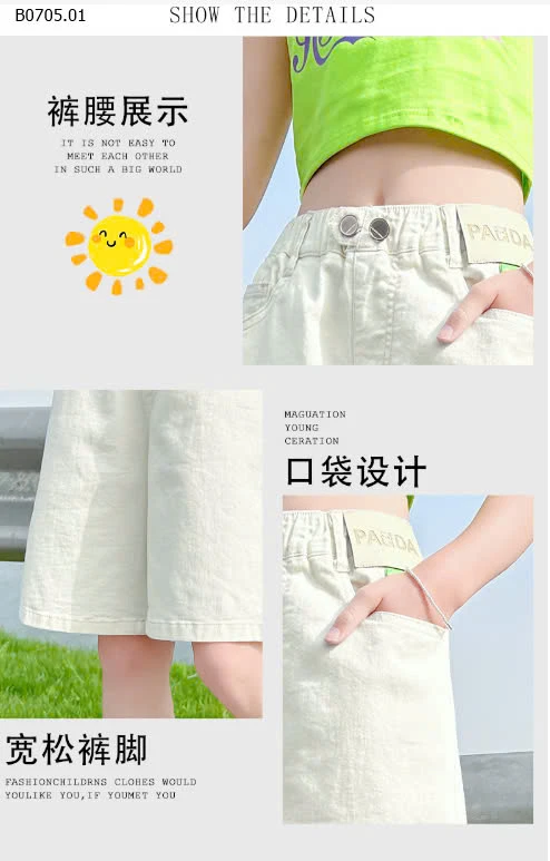 QUẦN SHORT NGỐ BÉ GÁI -sỉ 135k