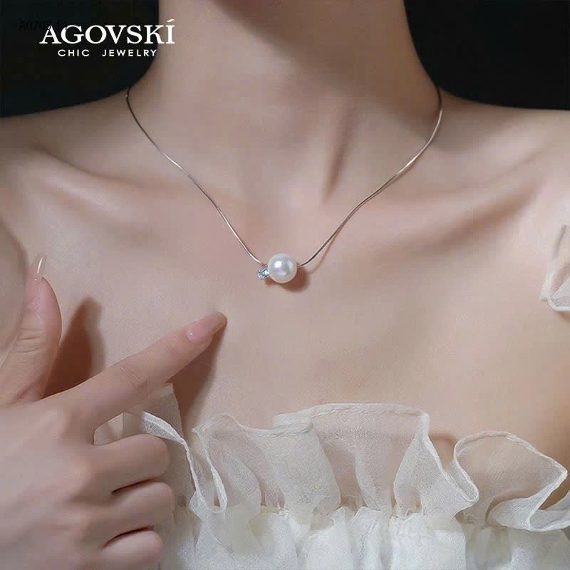 DÂY CHUYỀN BẠC NGỌC TRAI Agovski-sỉ 169k