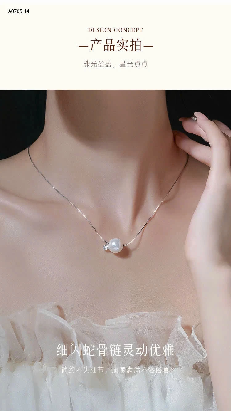 DÂY CHUYỀN BẠC NGỌC TRAI Agovski-sỉ 169k