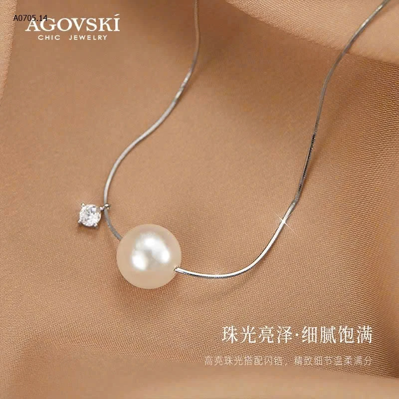 DÂY CHUYỀN BẠC NGỌC TRAI Agovski-sỉ 169k