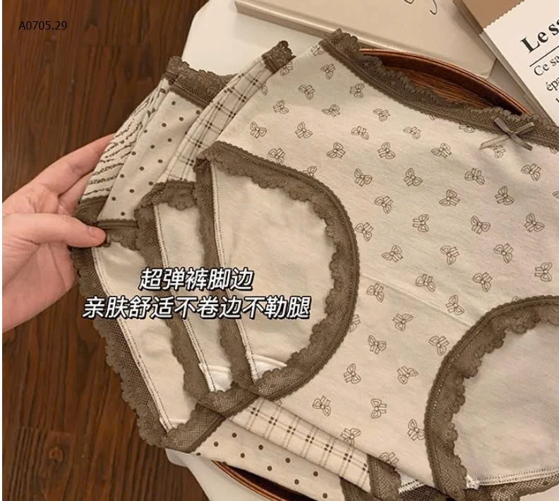 SET 6C QUẦN CHIP HỌA TIẾT CHO NỮ-sỉ 148k/set 6c mix màu