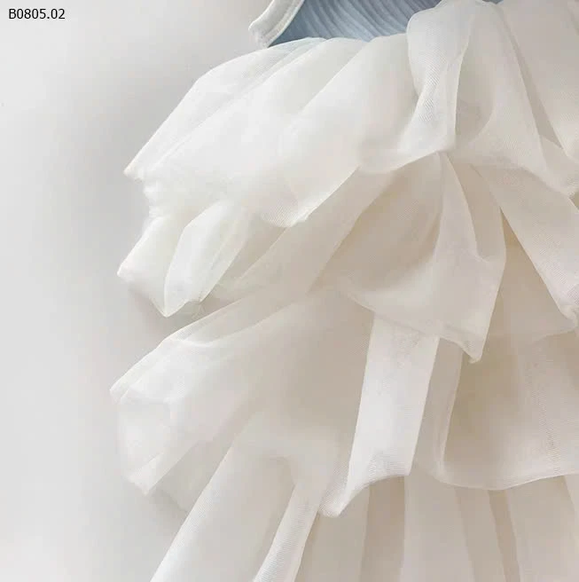 VÁY 2 DÂY PHỐI BÈO TẦNG  -sỉ 99k