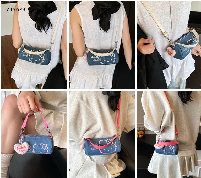 TÚI XÁCH KITTY HÌNH TRỤ MINI -sỉ Sz nhỏ : 109k                Sz to : 119k