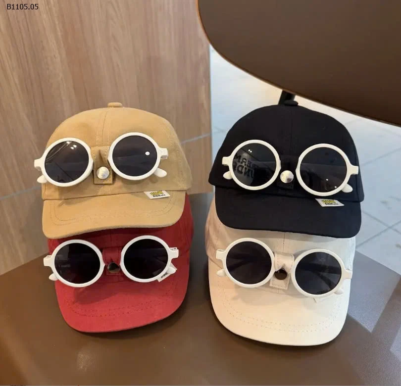 MŨ LƯỠI TRAI KÈM KÍNH CUTE  - sỉ 52k