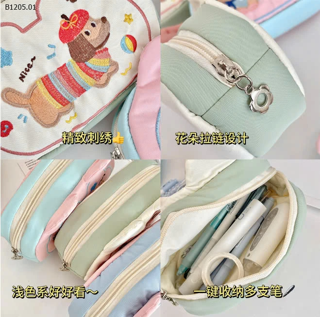 TÚI ĐỰNG BÚT HÌNH CHÓ MÈO DỄ THƯƠNG CHO BÉ - sỉ 75k