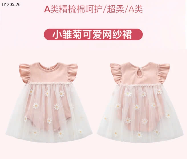 BODY PHỐI VOAN HOA CÚC  BG  - sỉ 156k