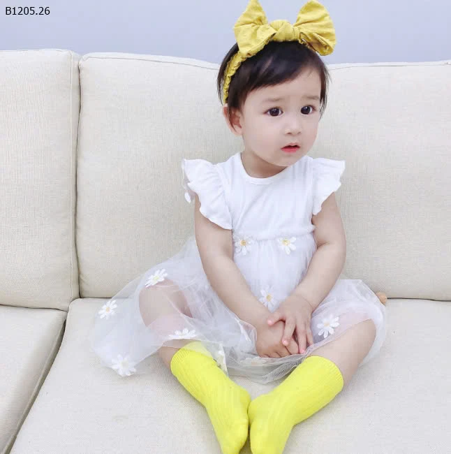 BODY PHỐI VOAN HOA CÚC  BG  - sỉ 156k