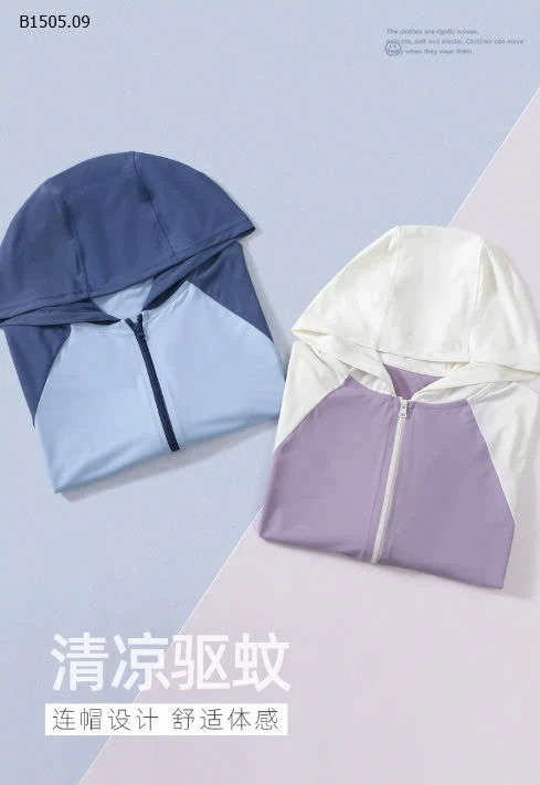 ÁO CHỐNG NẮNG  UPF50 ice-feeling CUTE -Giá sỉ như sau: sz 110-120: 119k sz 130-150: 129k sz 160-170: 142k sz 180: 155k