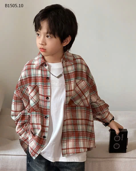 ÁO SƠ MI KẺ DÀI TAY CHO BT -Sỉ 109k