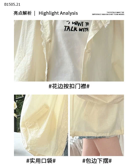 ÁO CHỐNG NẮNG BG  - sỉ 153k