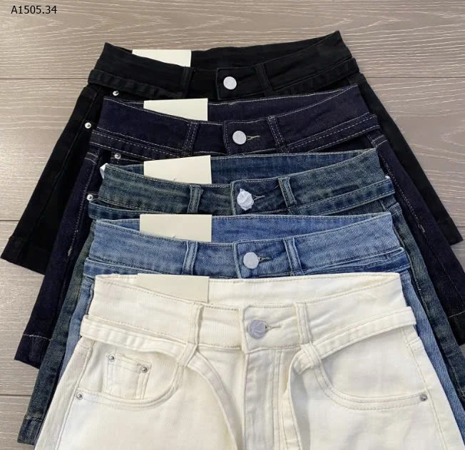 QUẦN SOOC JEAN PHỐI DÂY CHO NỮ  - sỉ 197k