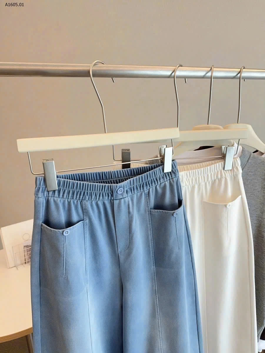 QUẦN ỐNG RỘNG - sỉ màu trắng 245k / màu xanh 265k